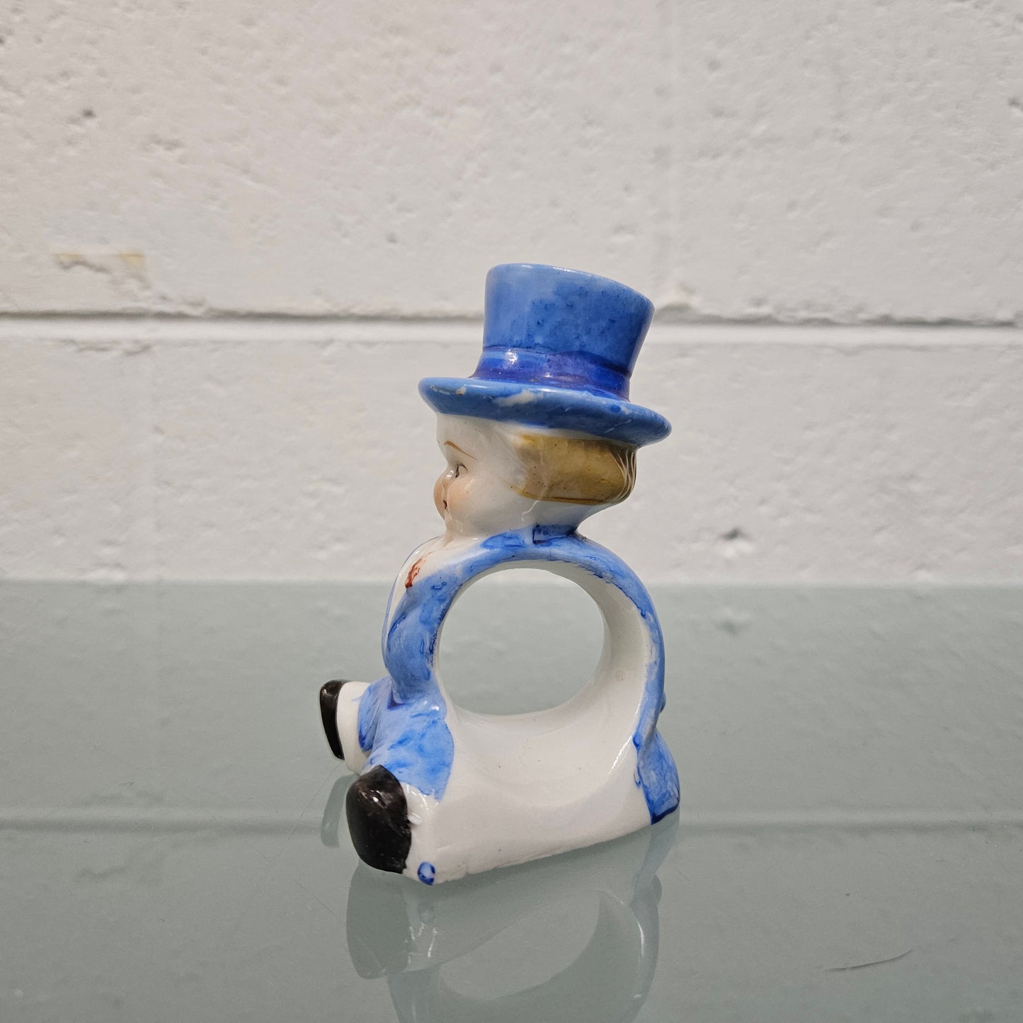 Vintage Napkin Ring of Boy In Top Hat