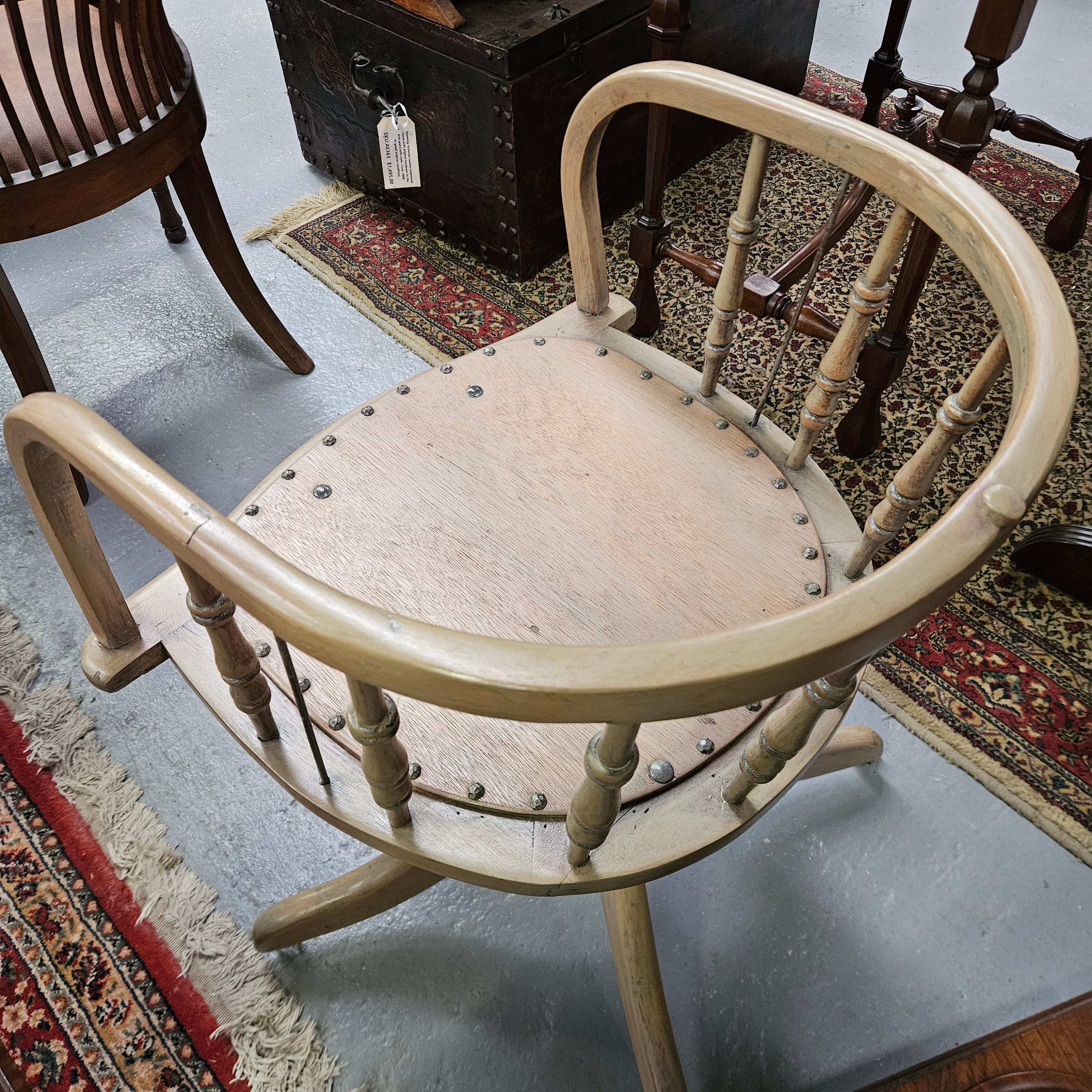 Vintage Captain's Desk Chair | Antique & Vintage | Moonee Ponds Antiques | Australia Wide