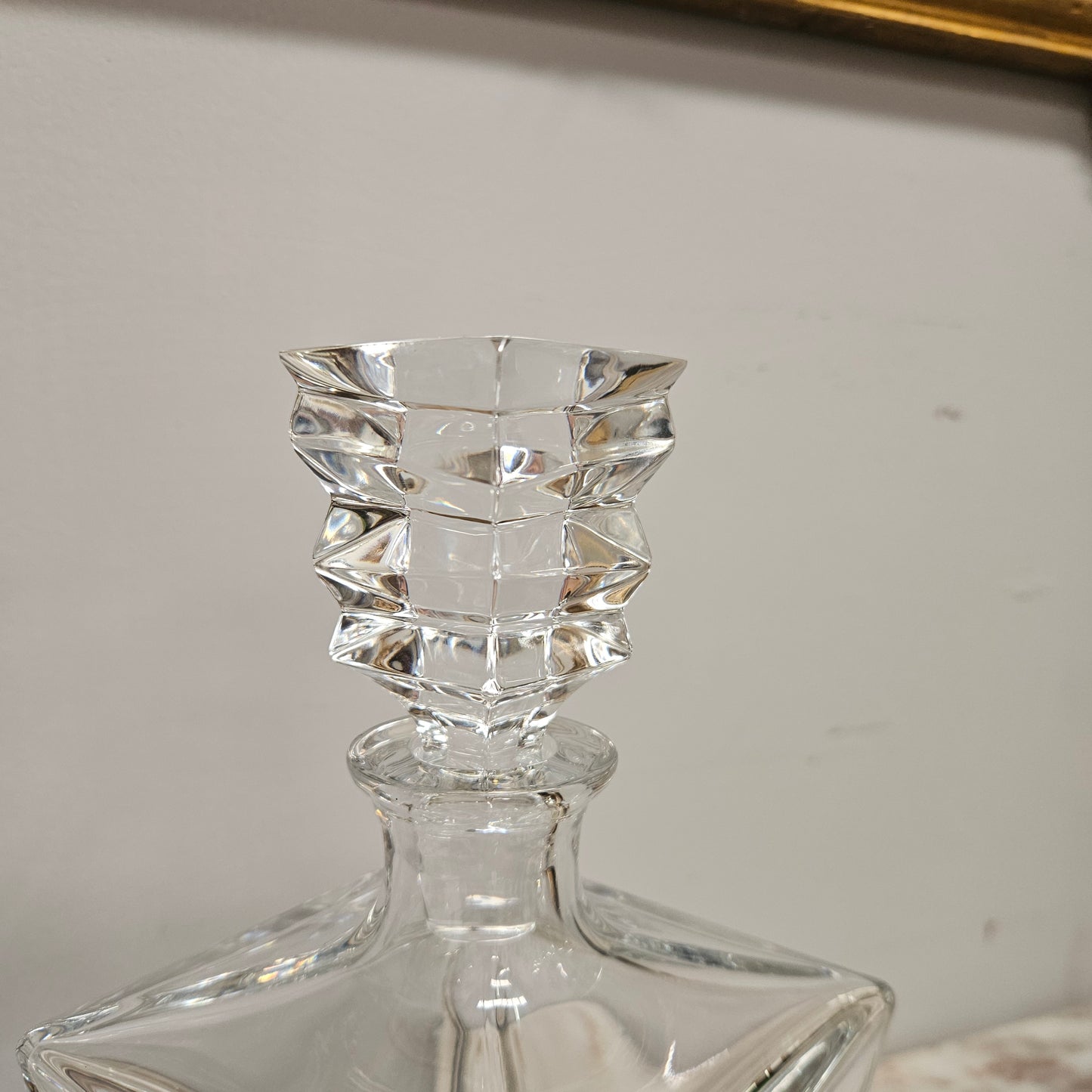 Vintage Royal Doulton Crystal Prism Decanter & Glasses