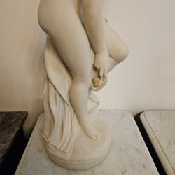 Vintage French Composite Marble 'Bathing Venus' Statue | Antique & Vintage | Moonee Ponds Antiques | Australia Wide Delivery