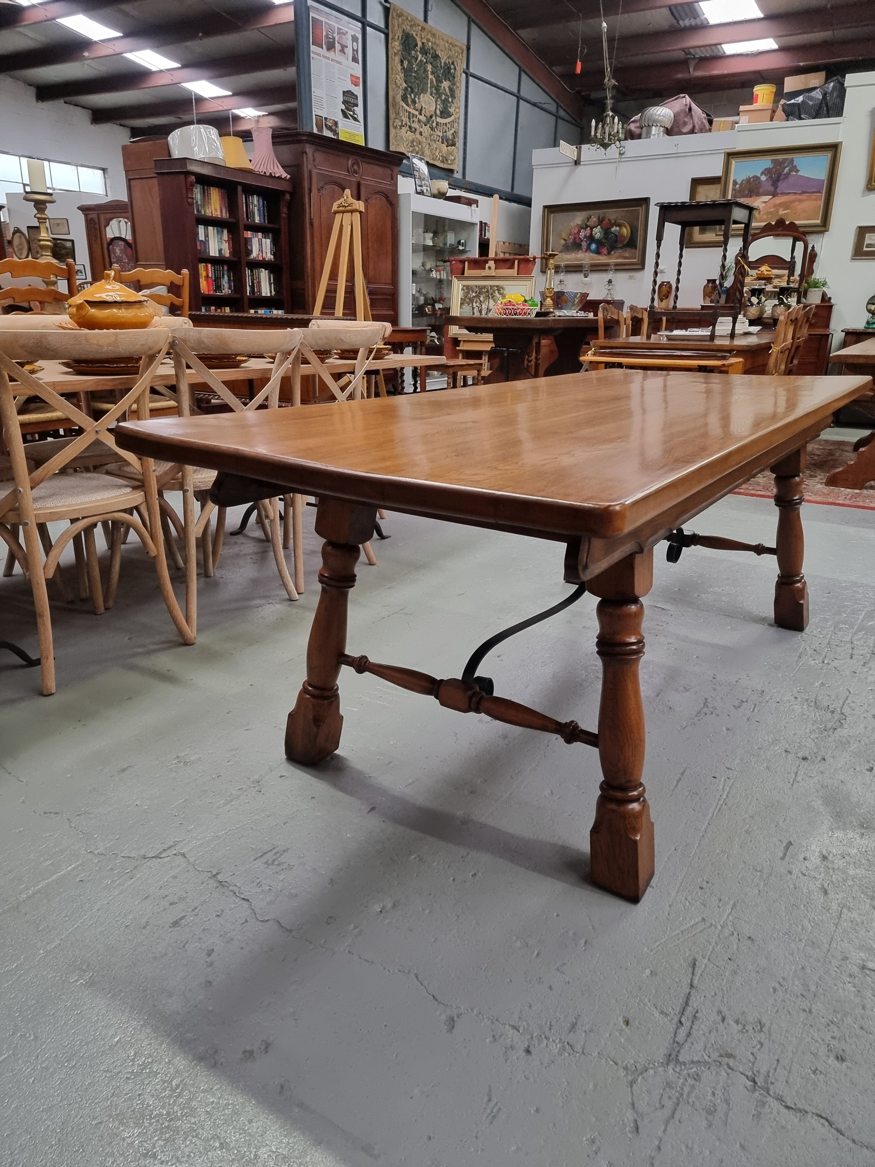 French Spanish Style Oak Farmhouse Table | Antique & Vintage | Moonee Ponds Antiques | Australia Wide Delivery