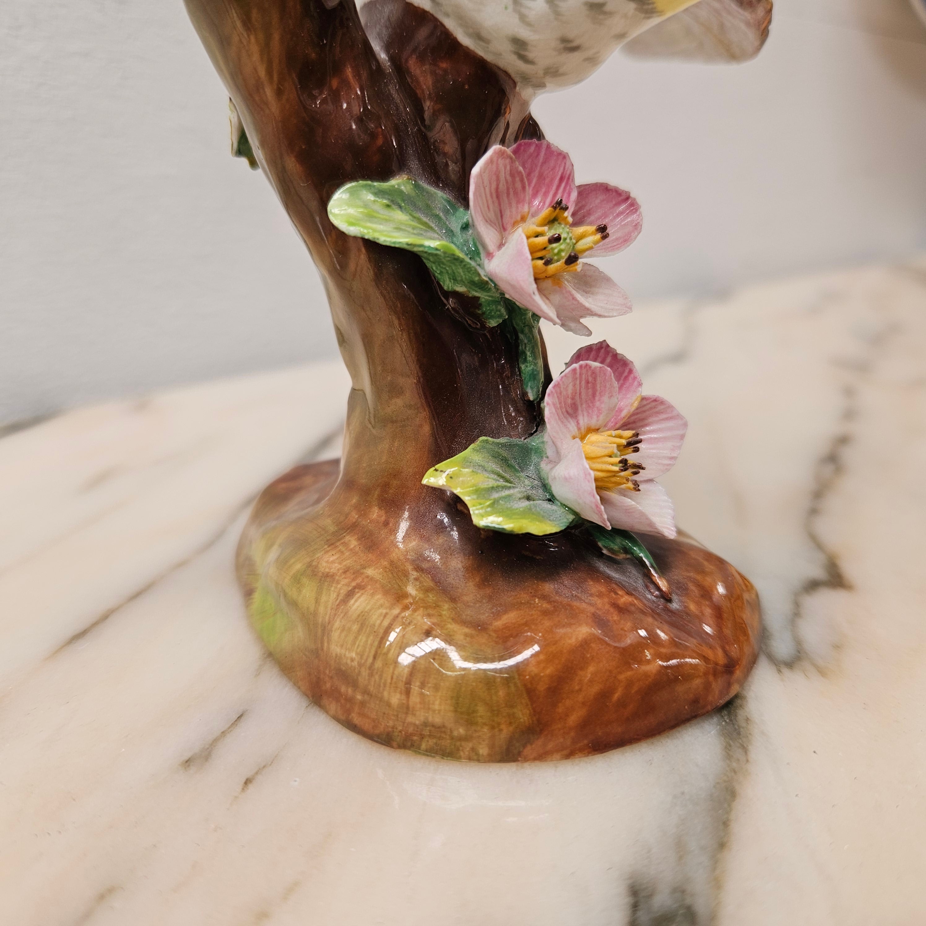 Finch Bird Figurine Crown Staffordshire Signed J T Jones | Antique & Vintage | Moonee Ponds Antiques | Australia Wide Delivery