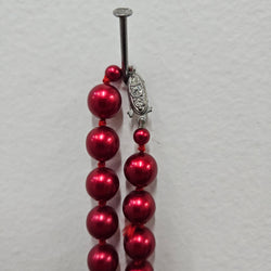 Vintage Red Glass Beads Necklace | Antique & Vintage | Moonee Ponds Antiques | Australia Wide Delivery