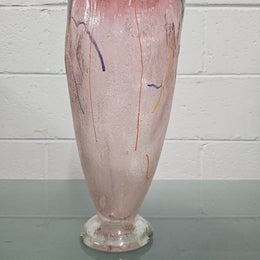 Mid Century Modern Art Glass Vase Signed On Base