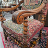 19th Century French Carved Walnut & Tapestry Fireside/Throne Chair | Antique & Vintage | Moonee Ponds Antiques | Australia Wide Delivery