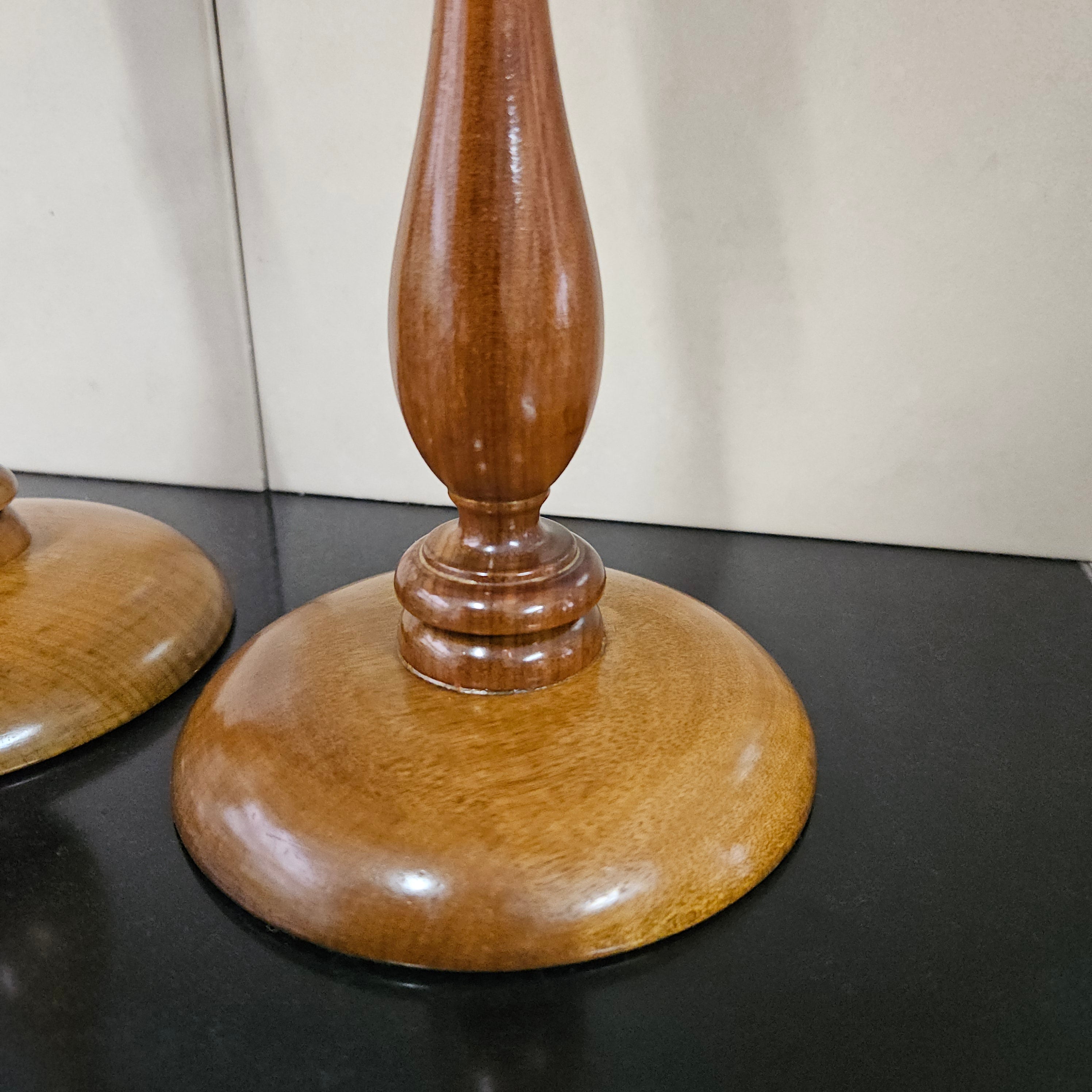 Pair Vintage Walnut Candlesticks | Antique & Vintage | Moonee Ponds Antiques | Australia Wide Delivery