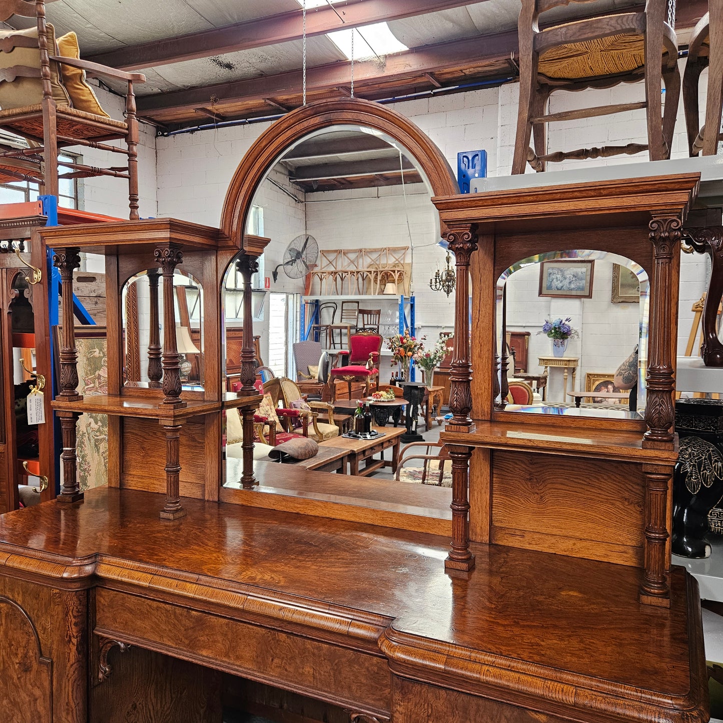 Stunning Pollard Oak Mid Victorian Sideboard of Pleasing Proportions