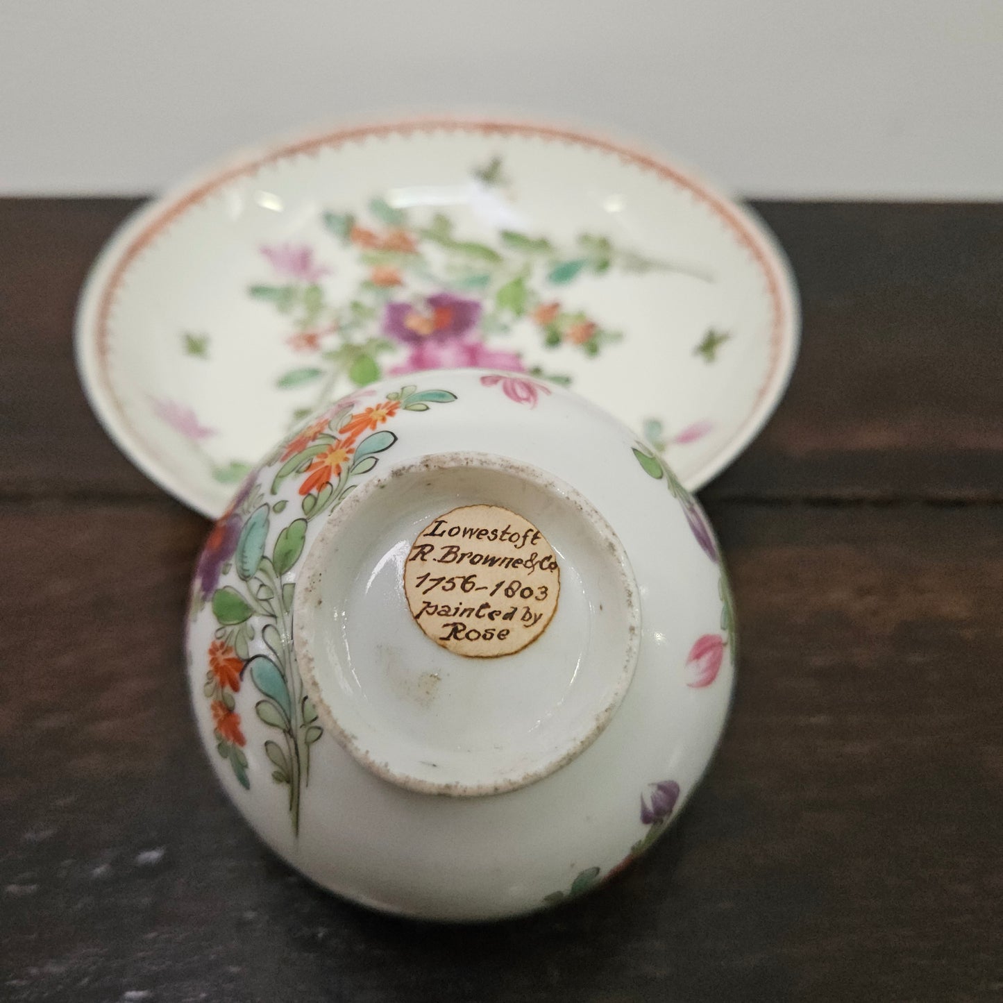 Lowescroft 18th Century Tea Bowl & Saucer