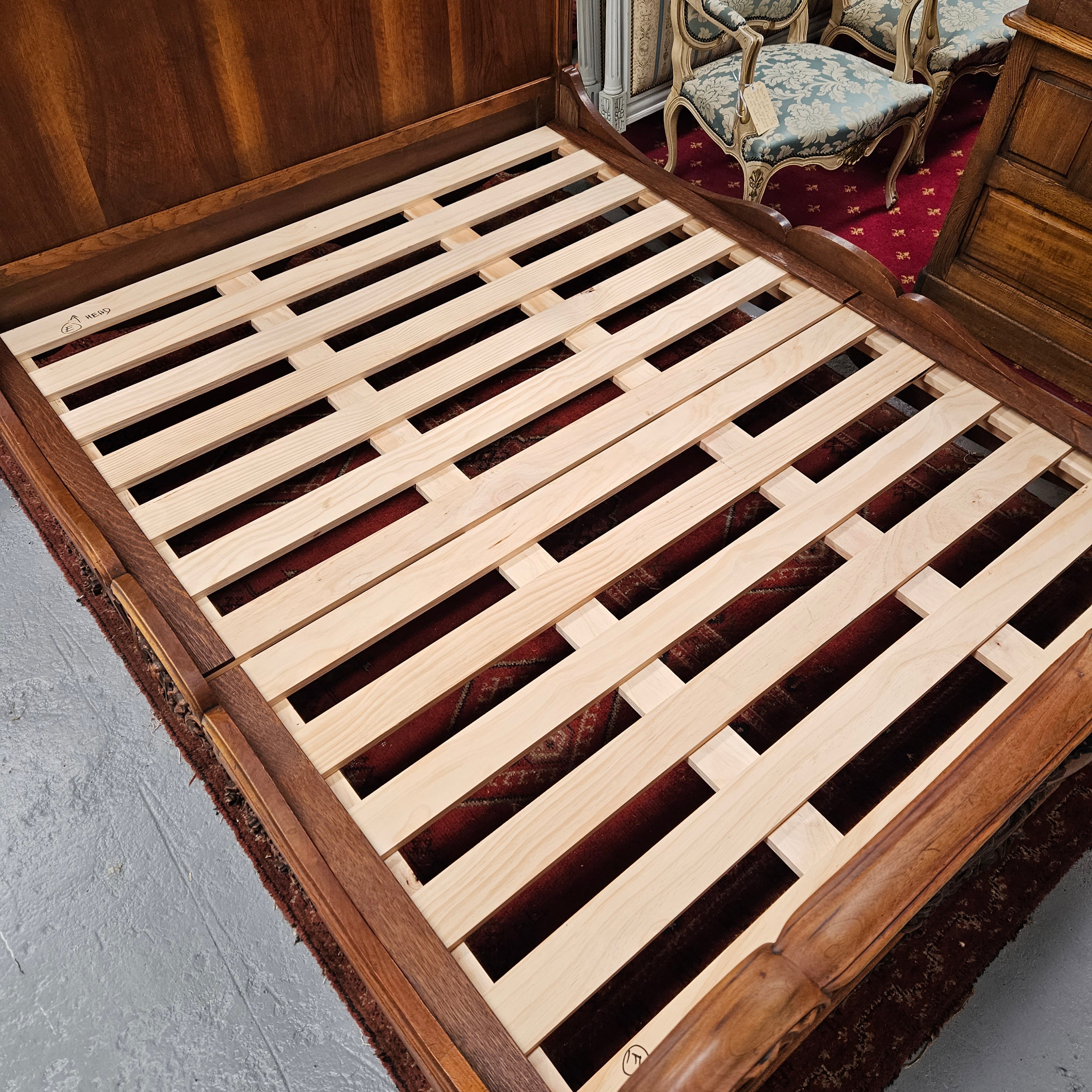 Beautifully Carved Antique French Walnut Queen Size Bed | Antique & Vintage | Moonee Ponds Antiques | Australia Wide Delivery