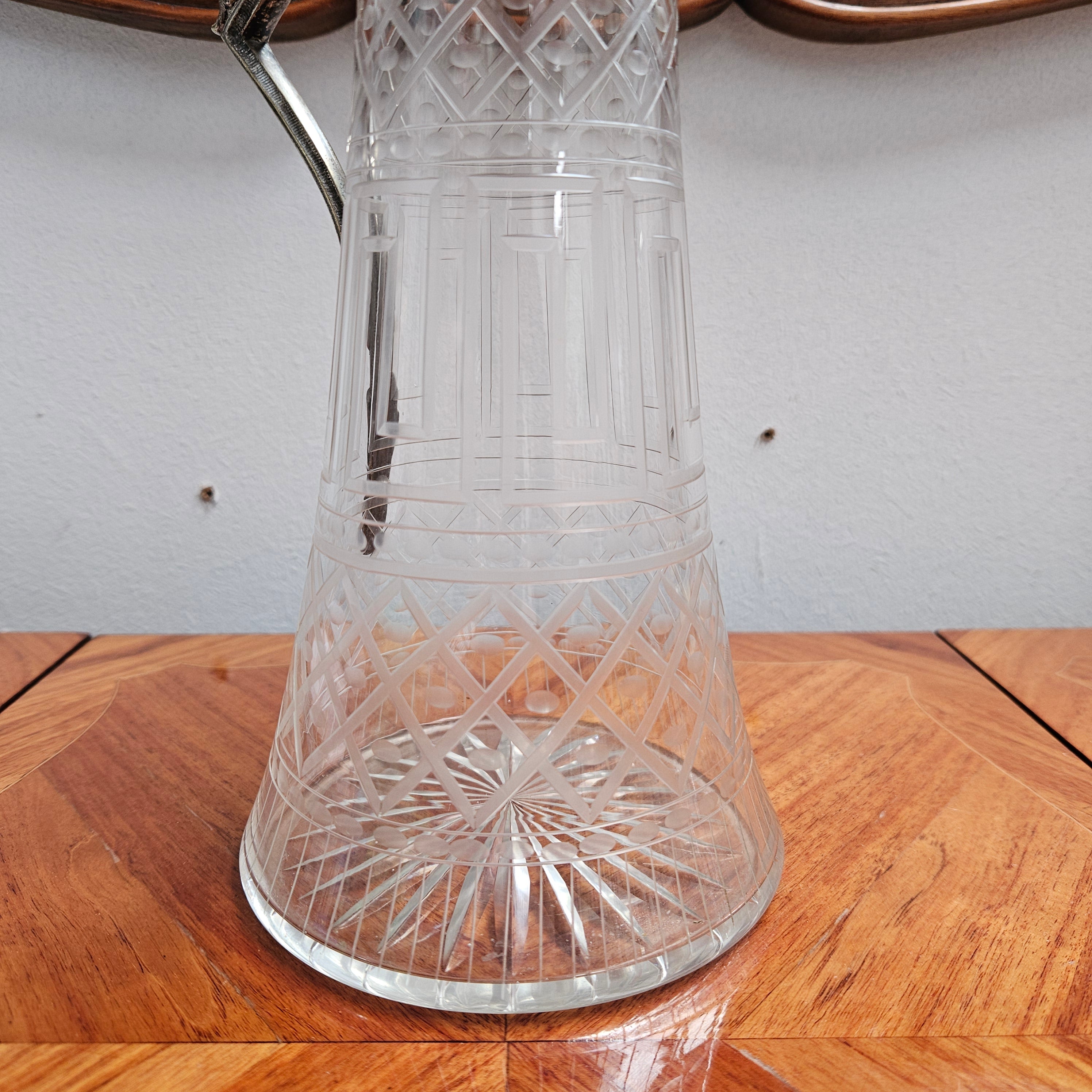 Superb Edwardian Crystal & Silver Plate Claret Jug | Antique & Vintage | Moonee Ponds Antiques | Australia Wide Delivery
