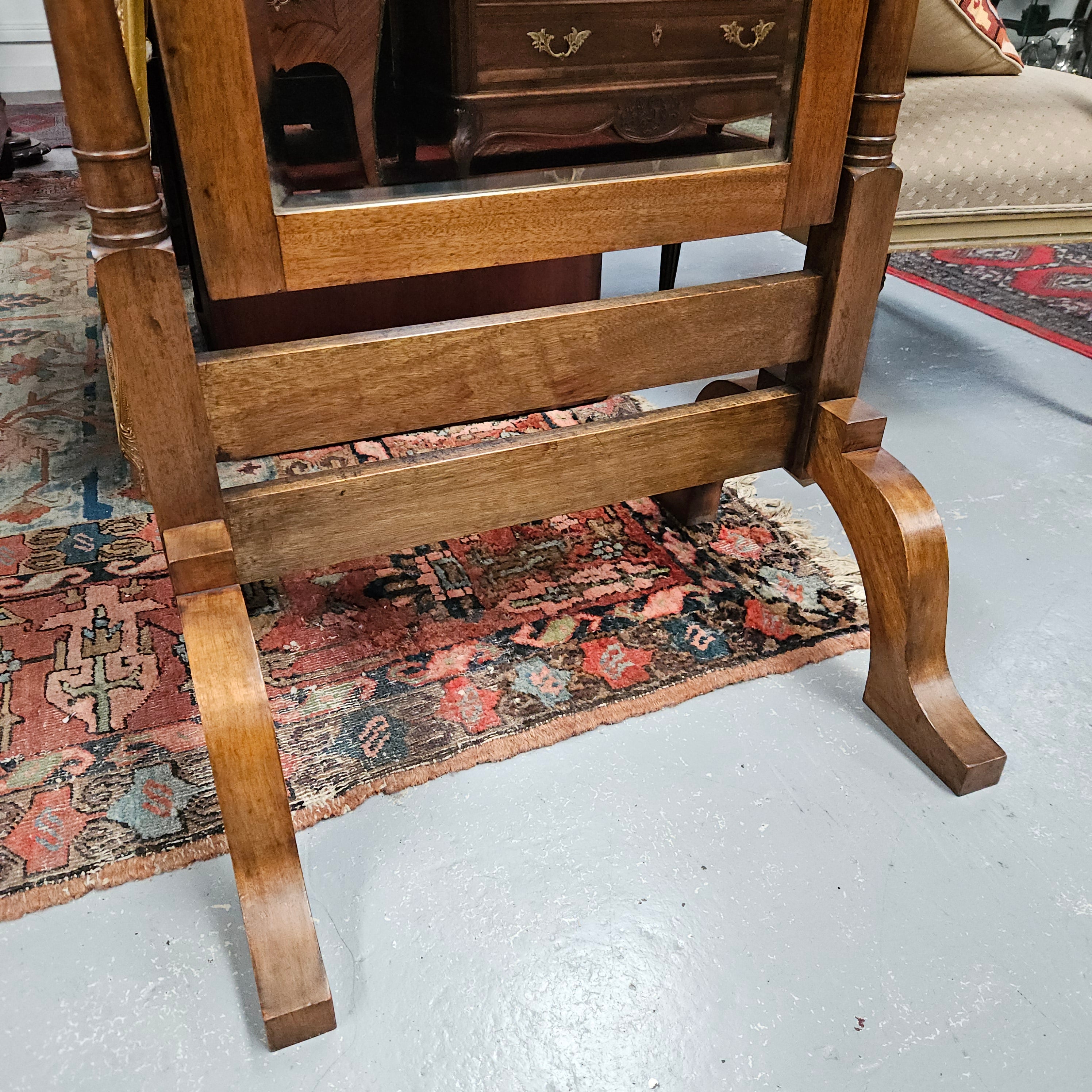 Grand Queensland Maple Cheval Mirror | Antique & Vintage | Moonee Ponds Antiques | Australia Wide Delivery