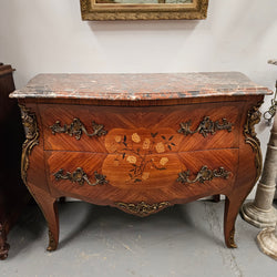 Louis 15th Style Kingwood Commode With Marble Top | Antique & Vintage | Moonee Ponds Antiques | Australia Wide Delivery