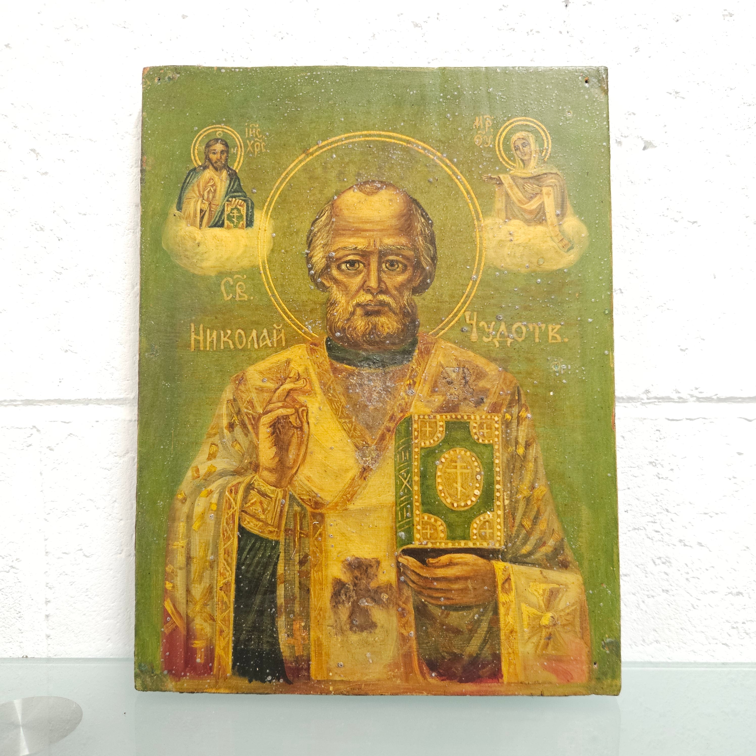 Antique Russian 'St. Nicholas Of Myra' Icon | Antique & Vintage | Moonee Ponds Antiques | Australia Wide Delivery