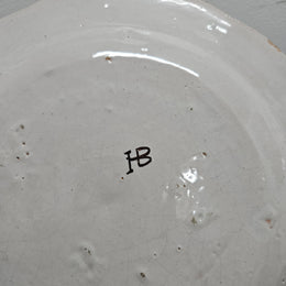 Rustic Hand Painted 19th Century Quimper Majolica Plate