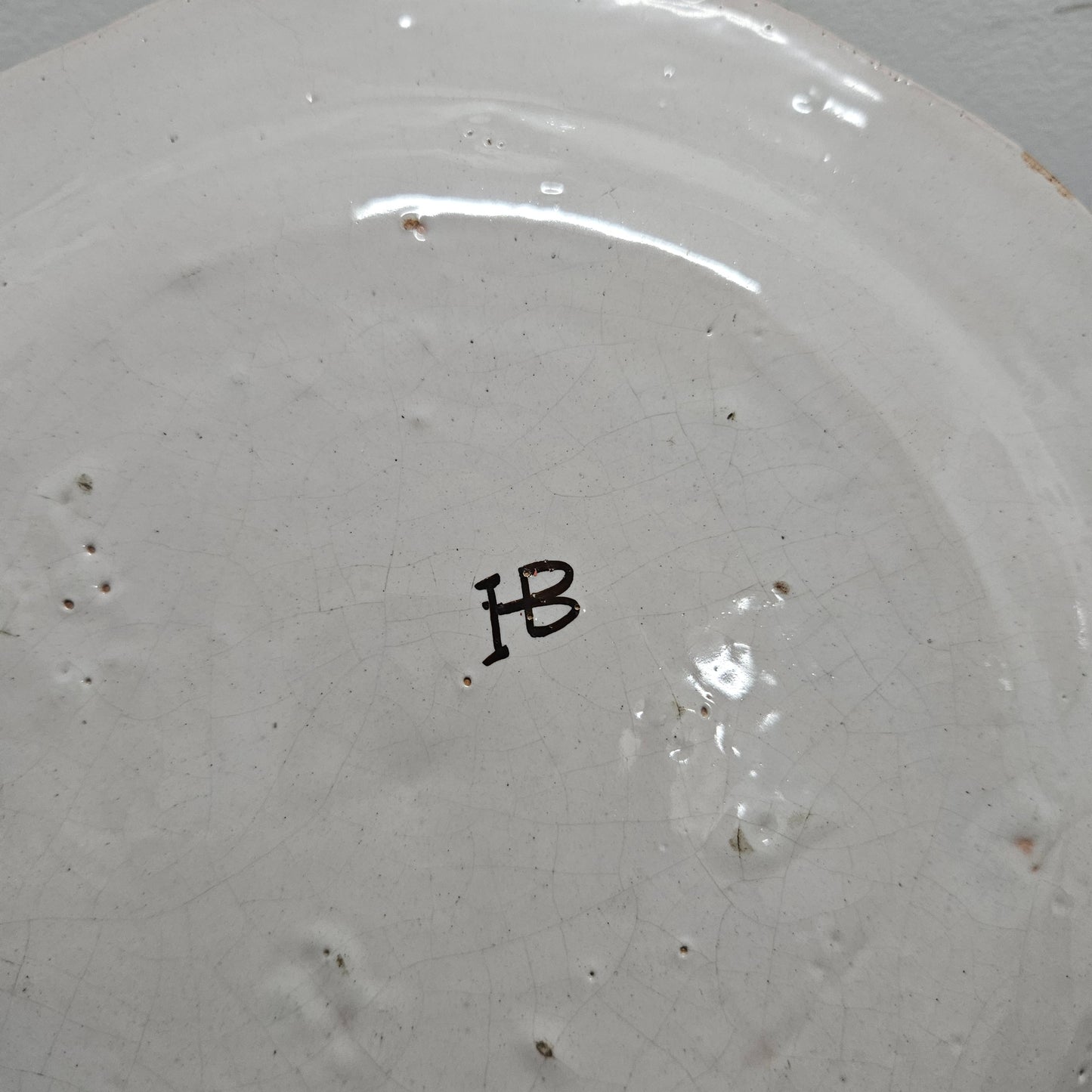 Rustic Hand Painted 19th Century Quimper Majolica Plate