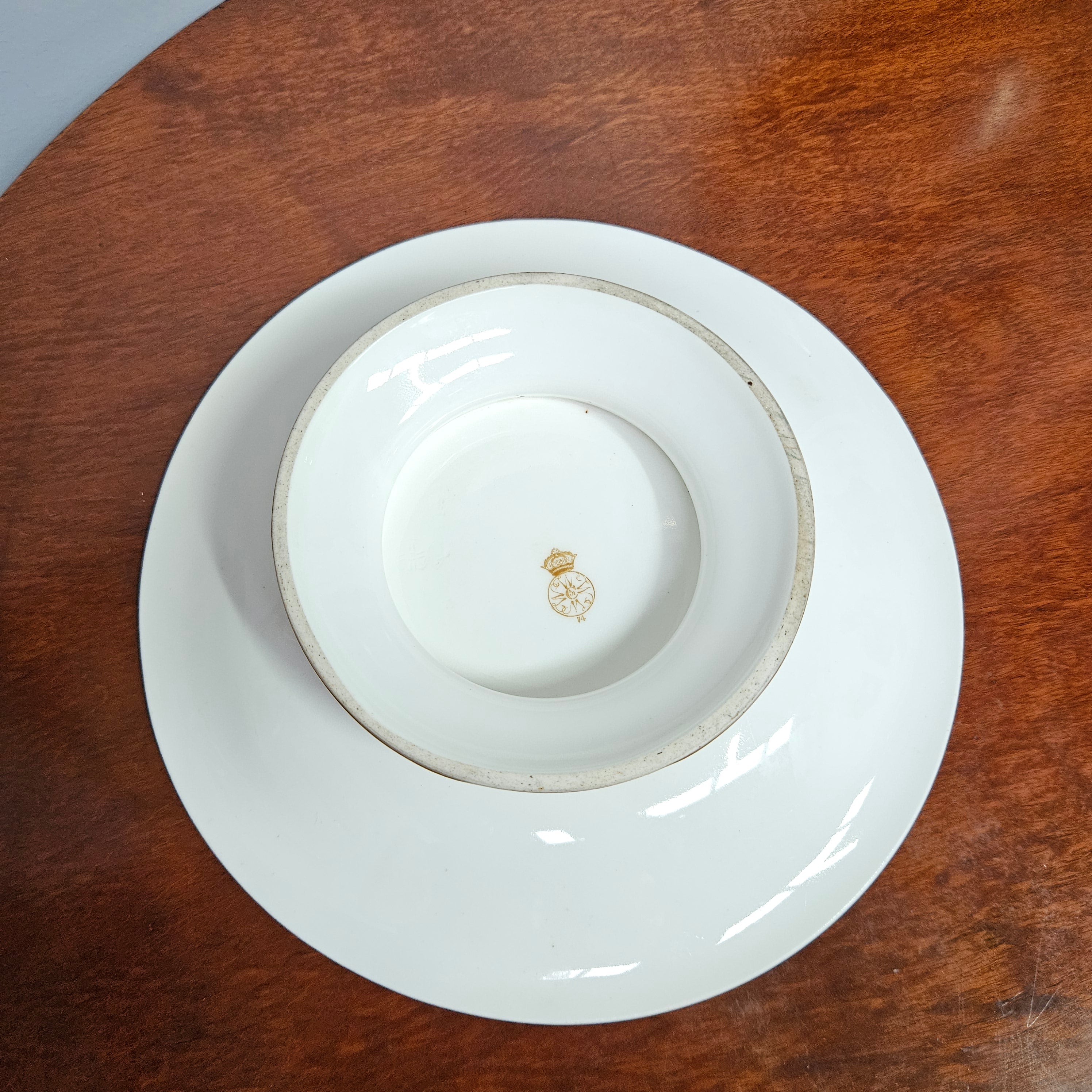 Antique Royal Worcester Hand Painted Comport
