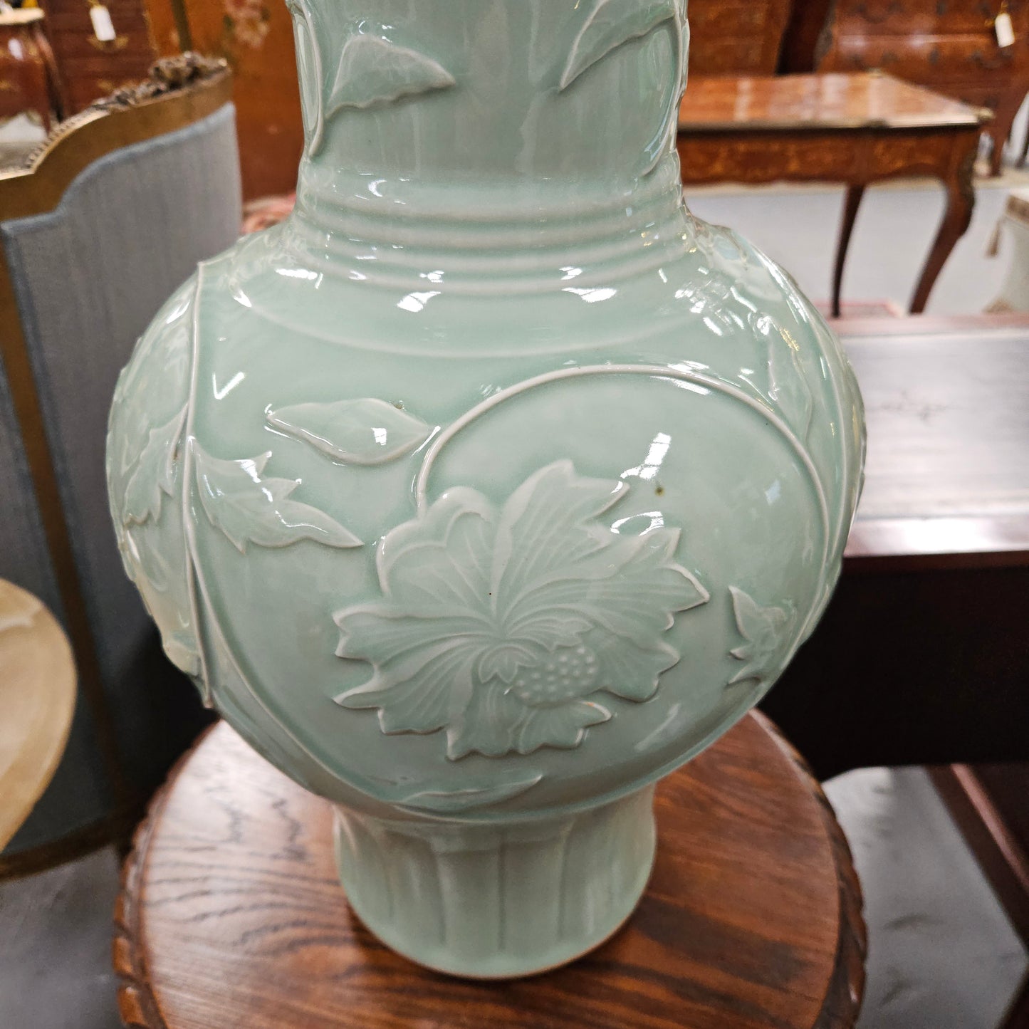 Vintage Large Celadon Vase