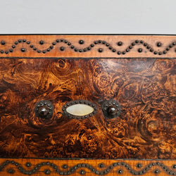 French Mulberry (Burl Ash) Trinket Box with Key | Antique & Vintage | Moonee Ponds Antiques | Australia Wide Delivery
