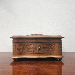 Antique Swiss Walnut Trinket Box | Antique & Vintage | Moonee Ponds Antiques | Australia Wide Delivery