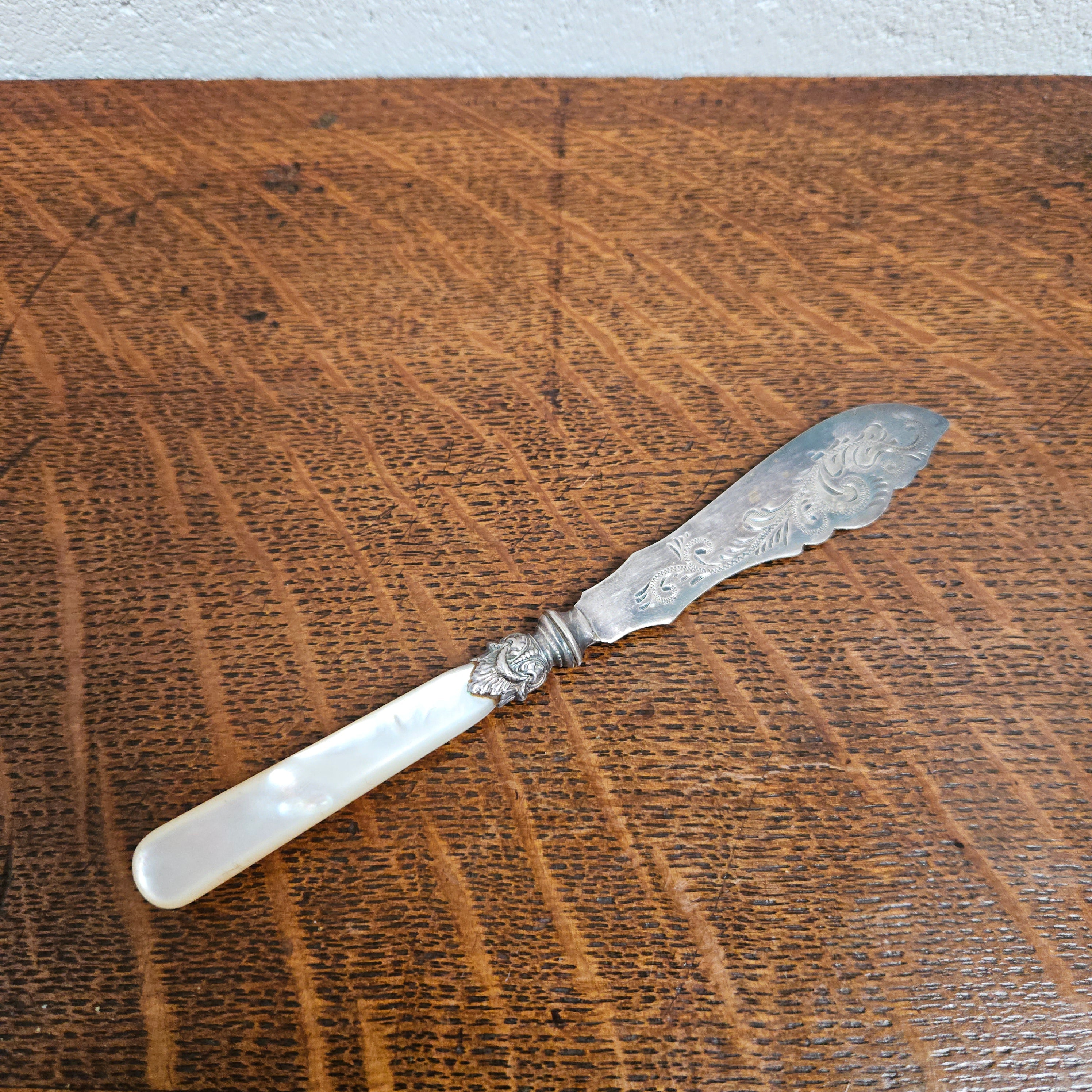 Antique Mother of Pearl & EPNS Silver Butter Knife | Antique & Vintage | Moonee Ponds Antiques | Australia Wide Delivery