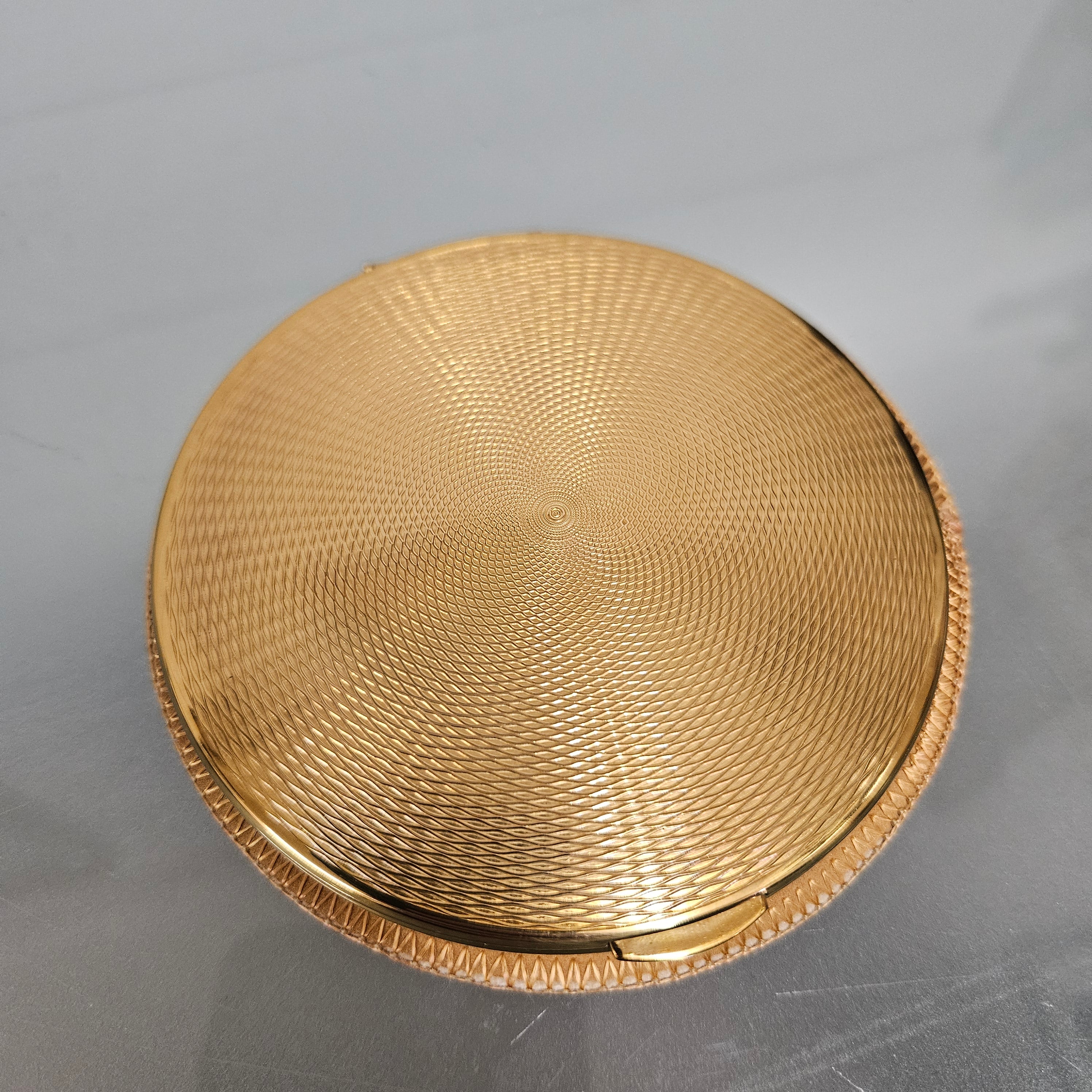Vintage Guilhoche Gold Kigu Compact | Antique & Vintage | Moonee Ponds Antiques | Australia Wide Delivery