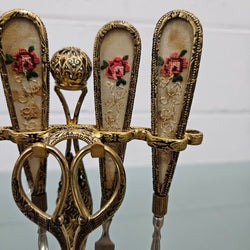 Vintage Five Piece Manicure Set On Stand | Antique & Vintage | Moonee Ponds Antiques | Australia Wide Delivery