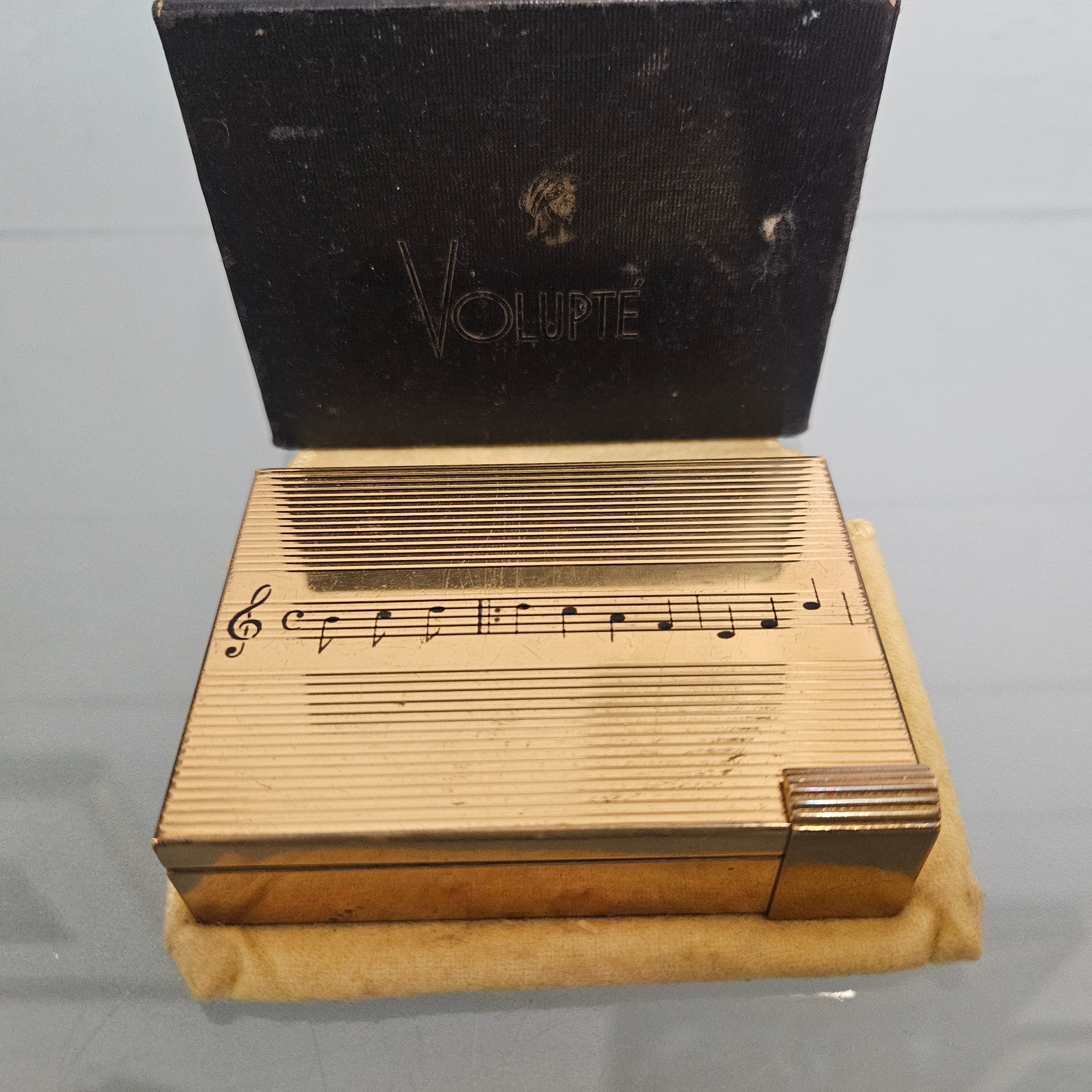 Collectible "Volupte" Musical Powder Compact | Antique & Vintage | Moonee Ponds Antiques | Australia Wide