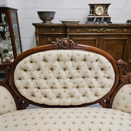 Victorian Walnut Double Ended Chaise Lounge
