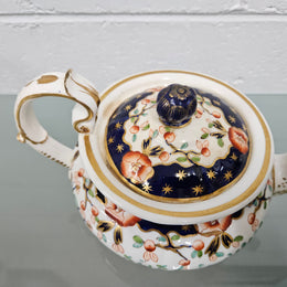 Antique Ridgway Porcelain Hand Painted Gilt & Floral Decorated Teapot Circa 1825