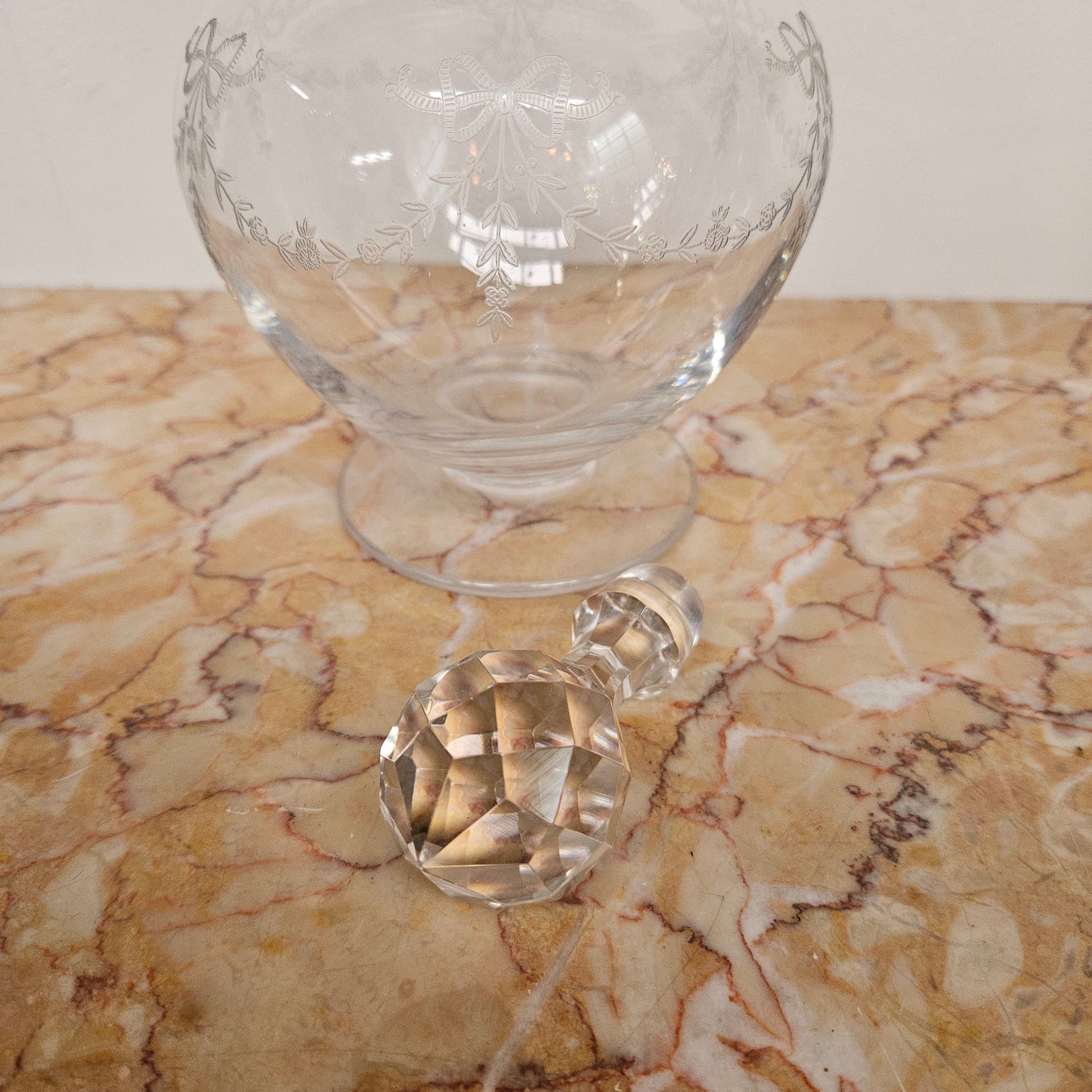 Large Crystal Glass Victorian Decanter