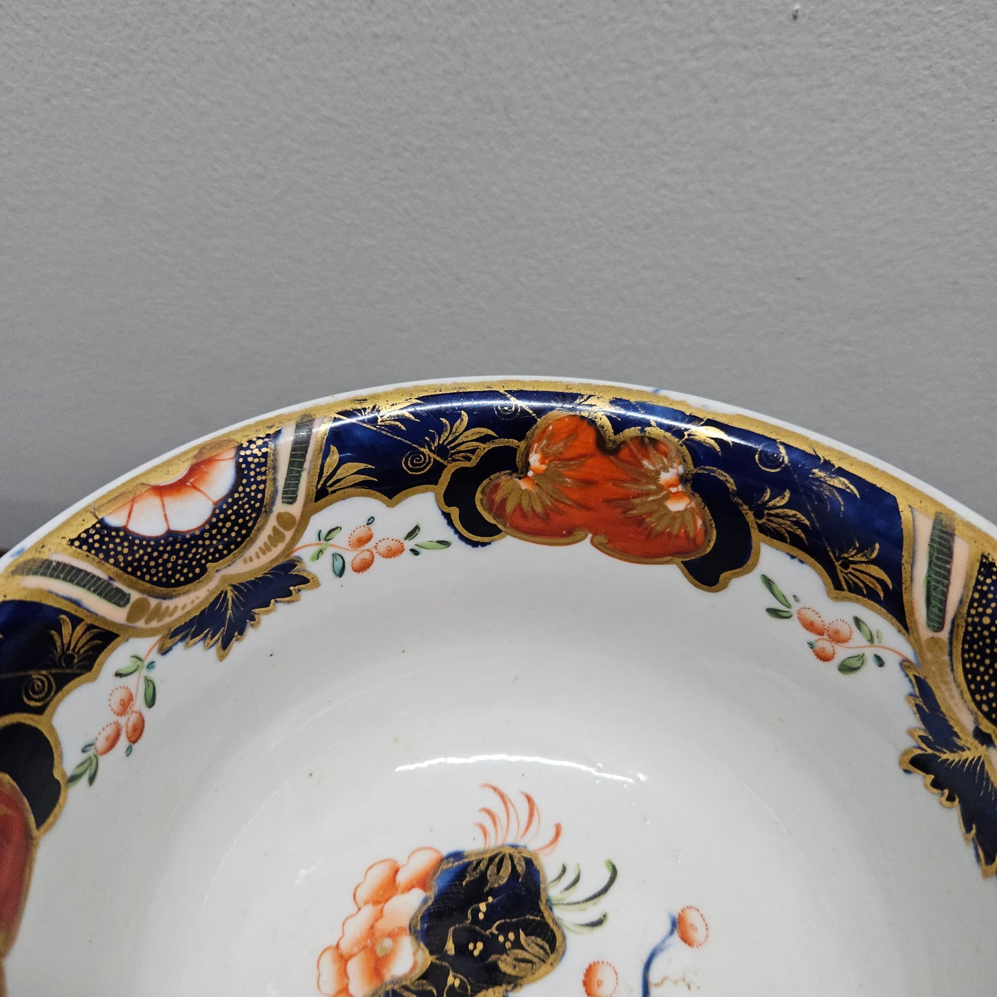 Early Victorian Gaudy Welsh Hand Painted Bowl