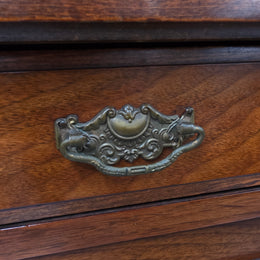 Compact Edwardian Walnut Bookcase,