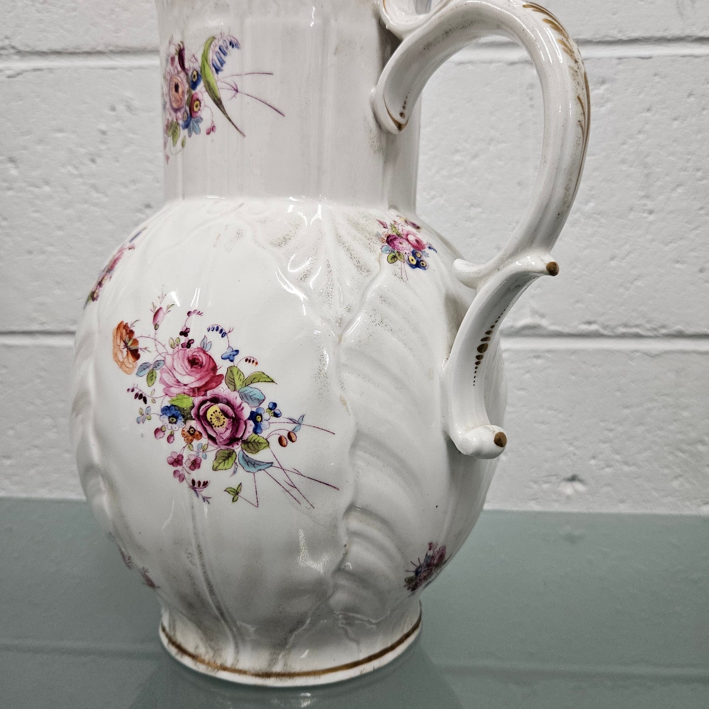 Antique Coalport Caughley Head Jug