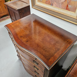 Pair of Georgian Style Chest of Drawers With Four Drawers & a Pull-Out