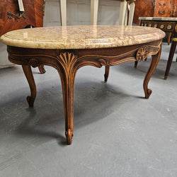 French Fruitwood Louis XV Marble Top Coffee Table | Antique & Vintage | Moonee Ponds Antiques | Australia Wide Delivery