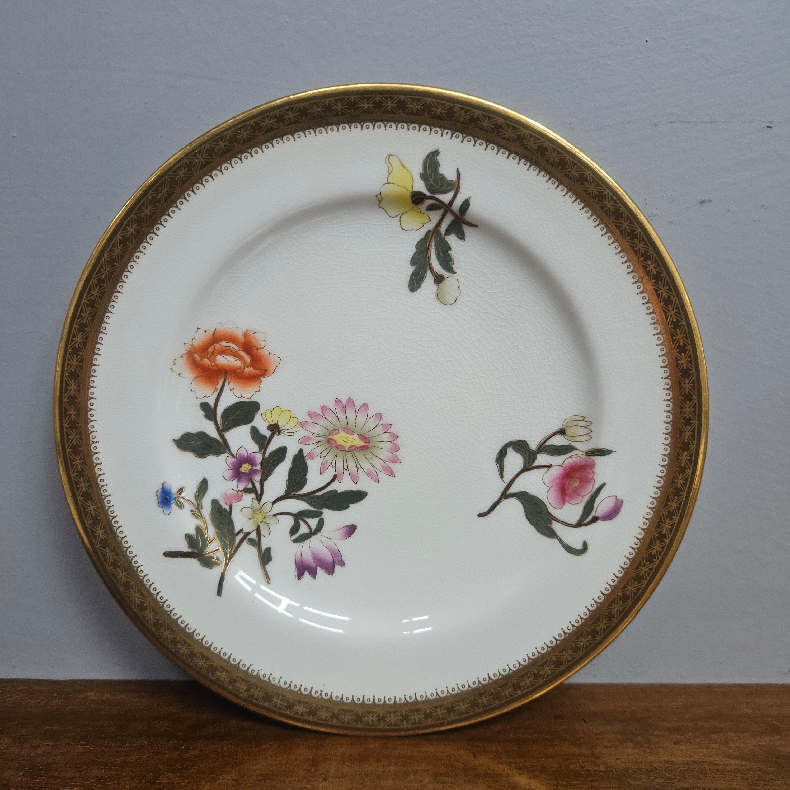 Set 6 Antique Royal Worcester Hand Painted & Gilded Plates | Antique & Vintage | Moonee Ponds Antiques | Australia Wide