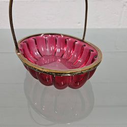Antique Cranberry Glass Bon Bon Dish | Antique & Vintage | Moonee Ponds Antiques | Australia Wide Delivery
