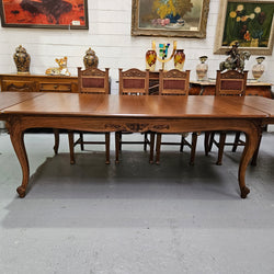 Elegant & Wide French Oak Louis XV Style Extension Table | Antique & Vintage | Moonee Ponds Antiques | Australia Wide Delivery
