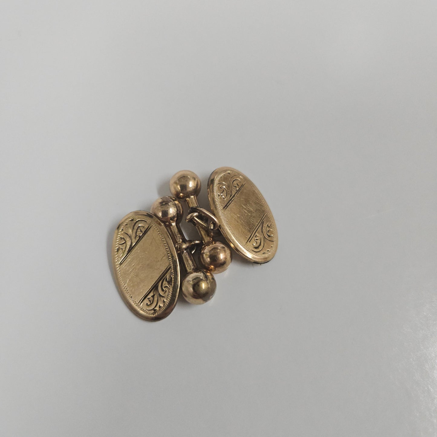 Pair Double Gold "Rodd" Antique Cuff Links