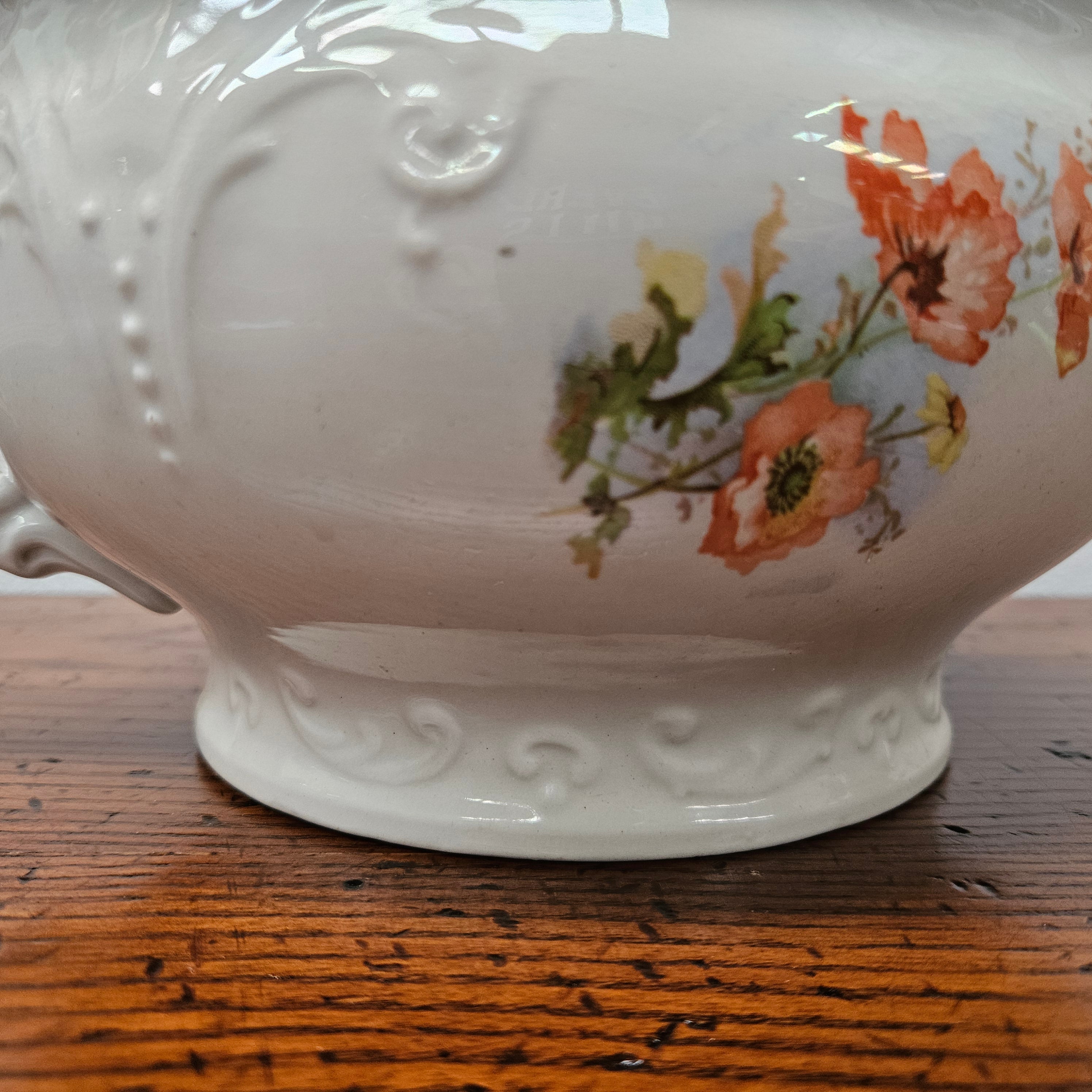 Antique Victorian White / Floral Chamber Pot | Antique & Vintage | Moonee Ponds Antiques | Australia Wide Delivery