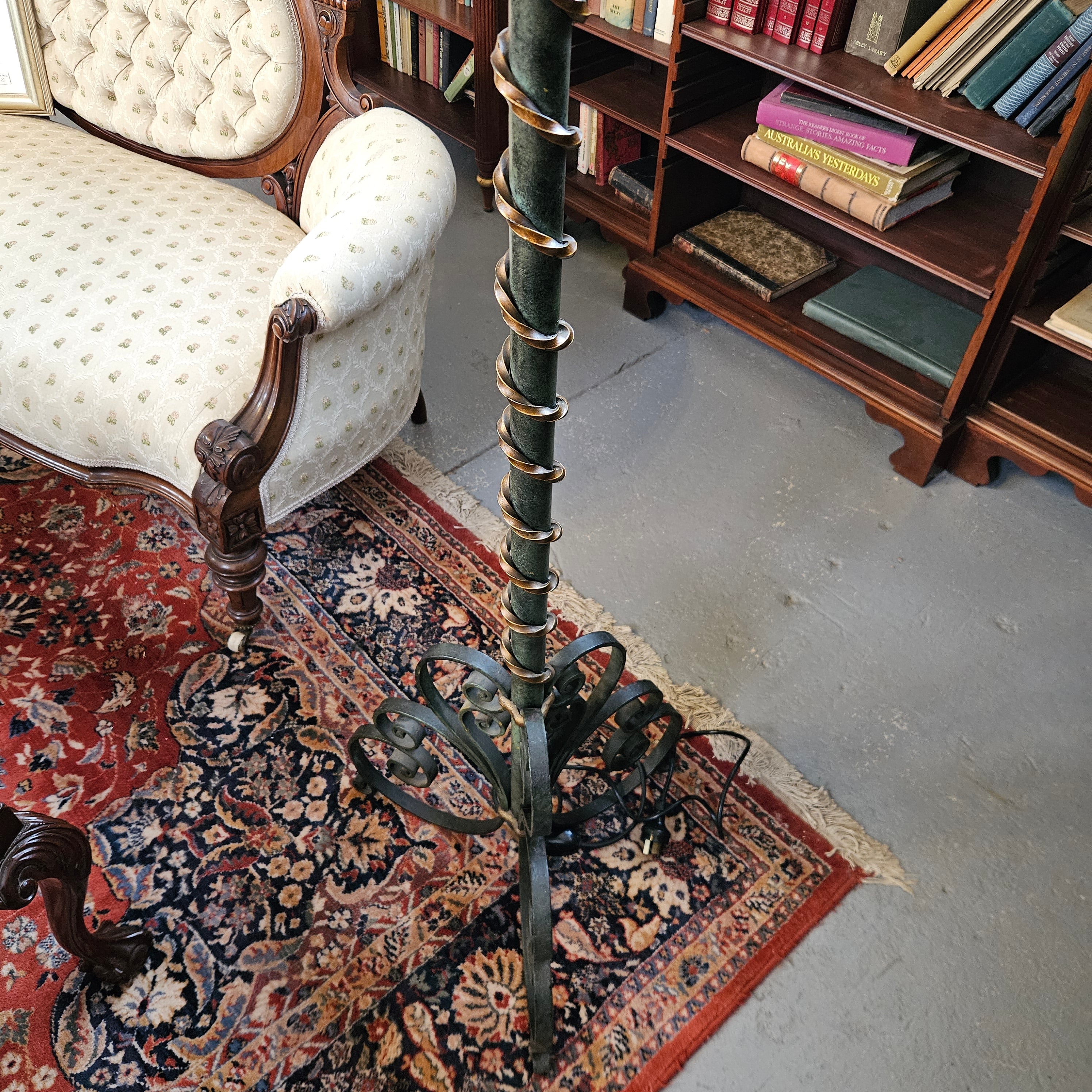 Eccentric French Wrough Iron Floor Lamp | Antique & Vintage | Moonee Ponds Antiques | Australia Wide