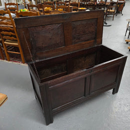 French Oak Blanket Chest Early 19th Century
