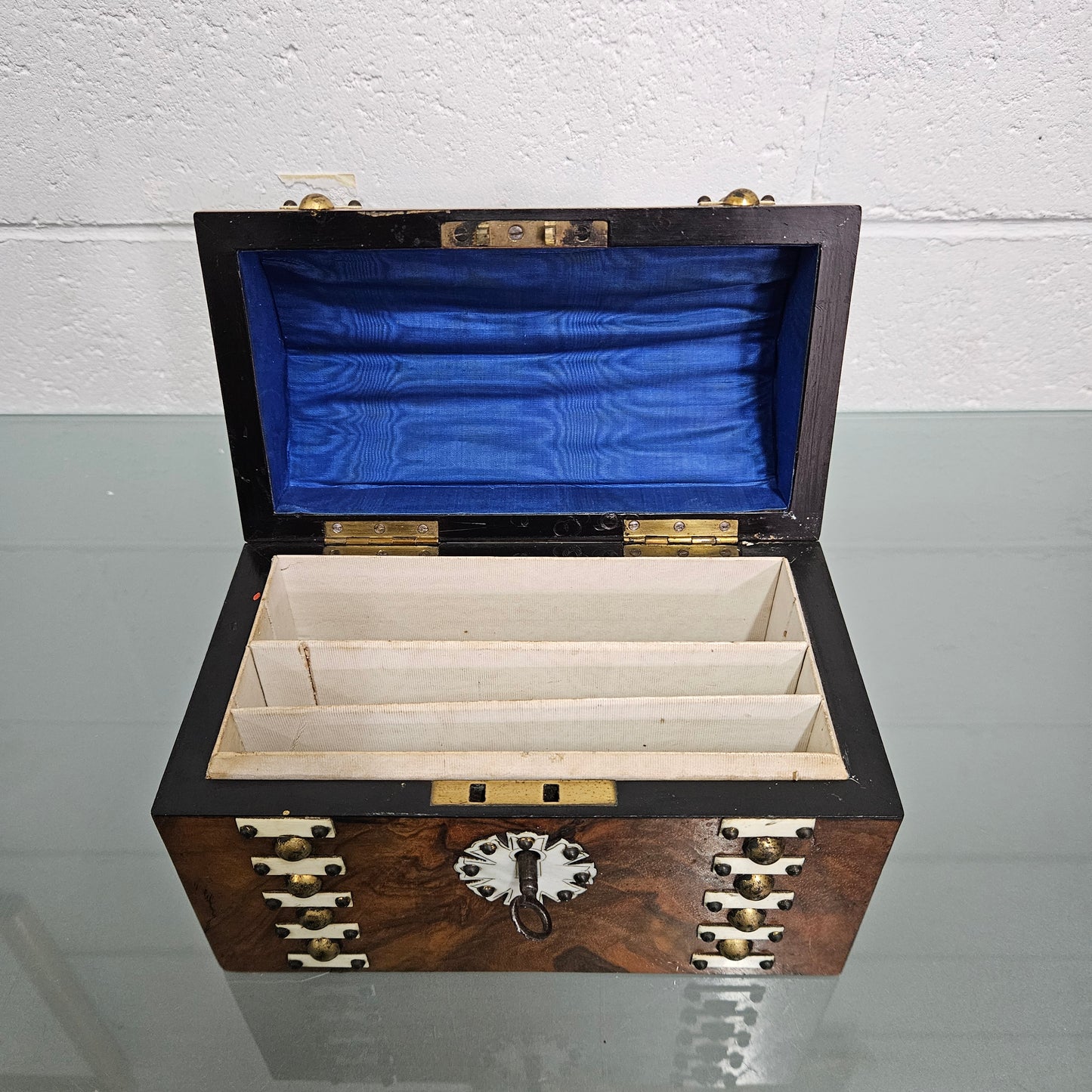 Victorian Walnut Stationary Box