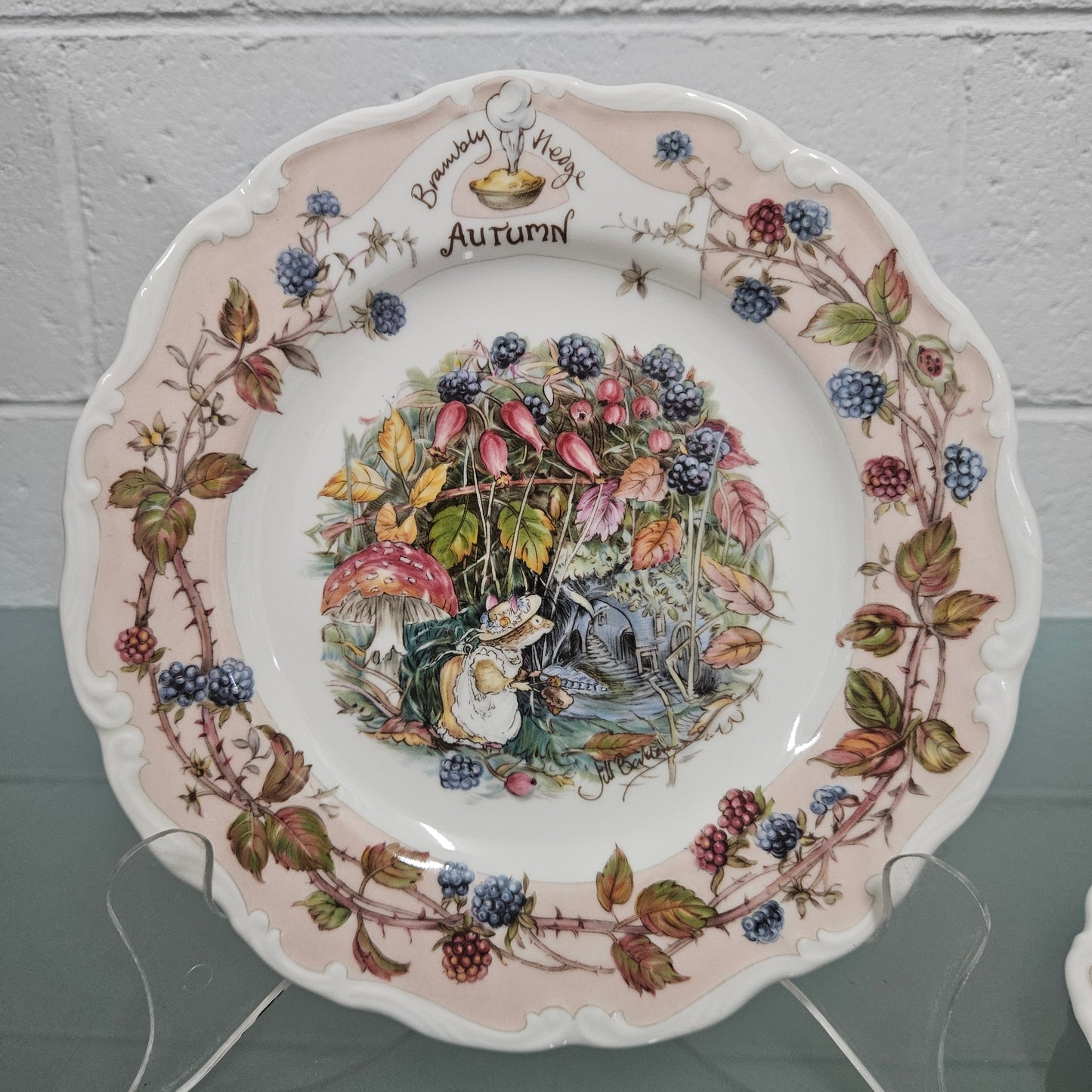 Vintage Set of 4 Seasons Brambly Plates