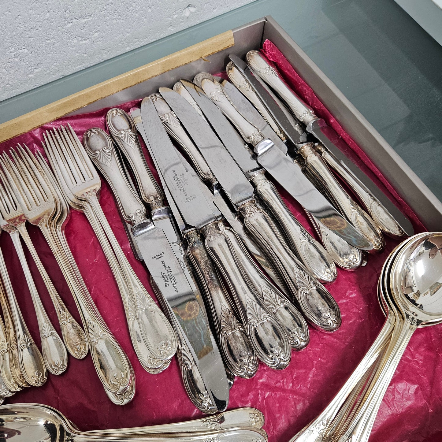 Vintage Cutlery Setting For Eight James Dixon & Sons Sheffield