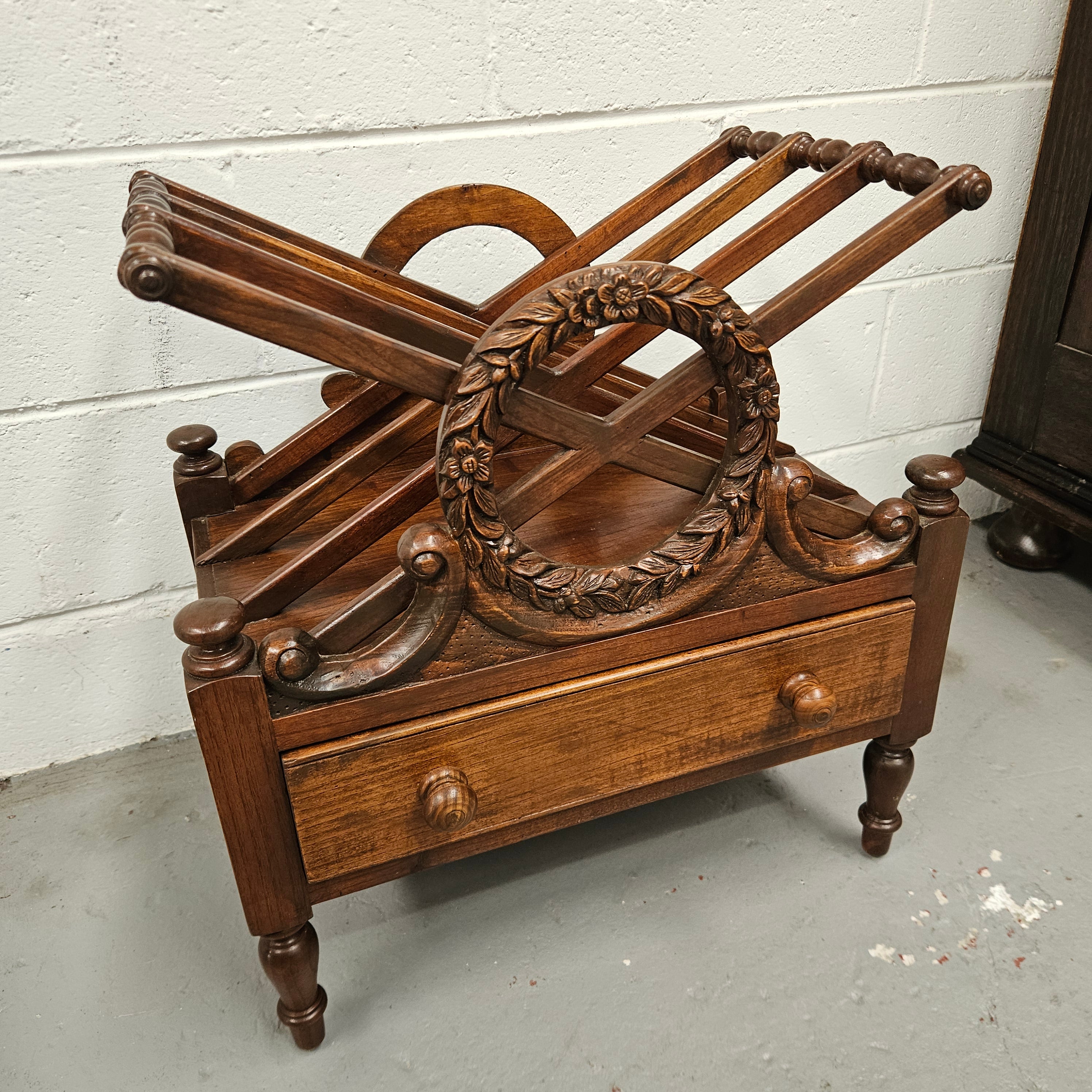 Vintage Mahogany Magazine Rack | Antique & Vintage | Moonee Ponds Antiques | Australia Wide