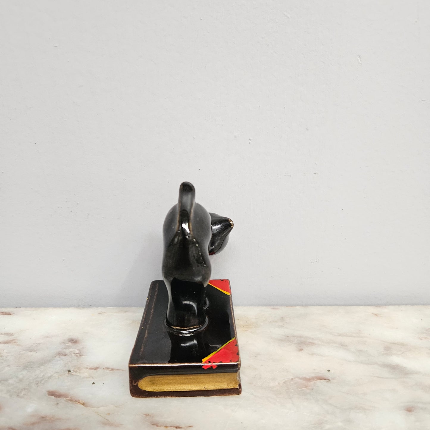 Vintage Cat on Book Ornament