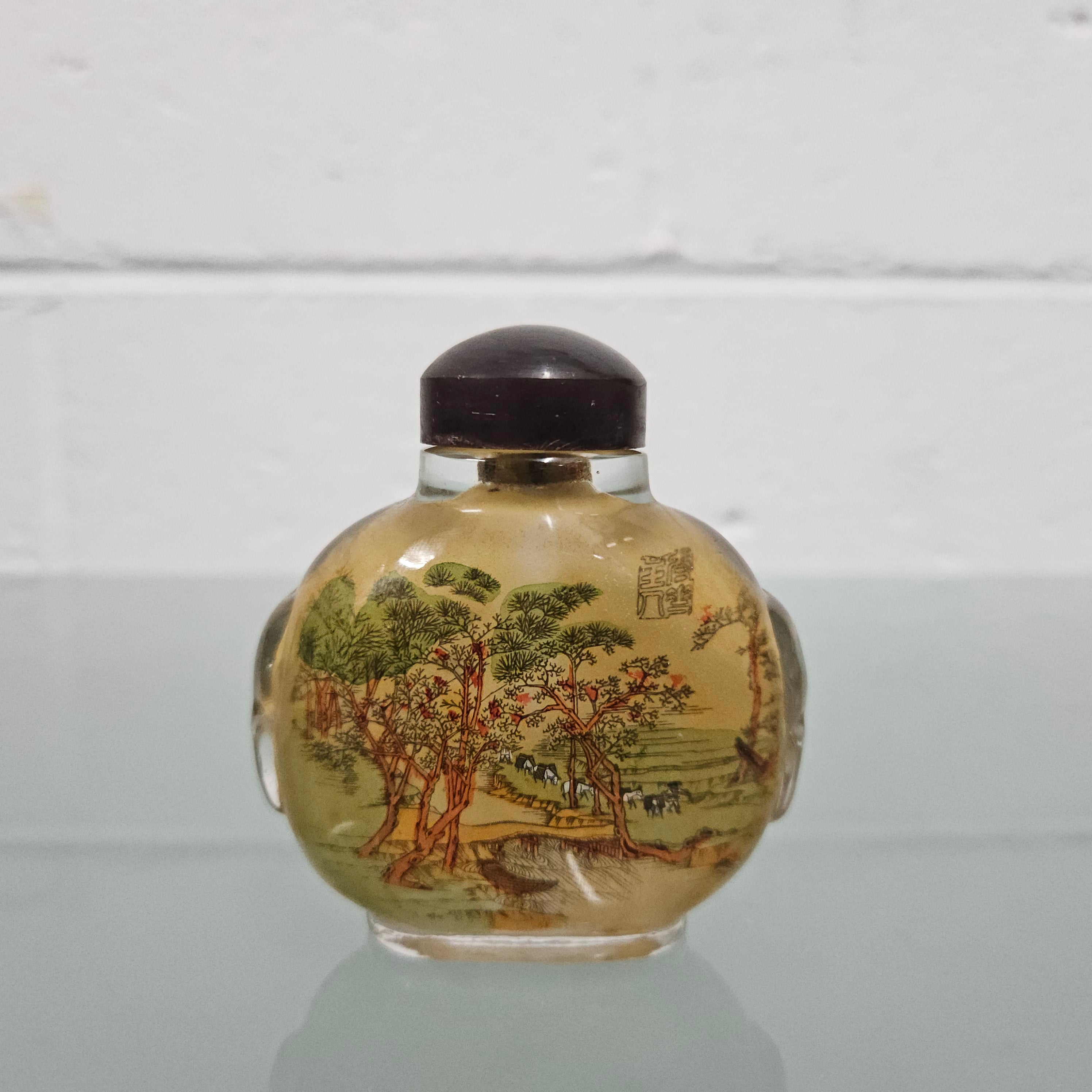 Hand Painted Chinese Snuff Bottle | Antique & Vintage | Moonee Ponds Antiques | Australia Wide Delivery