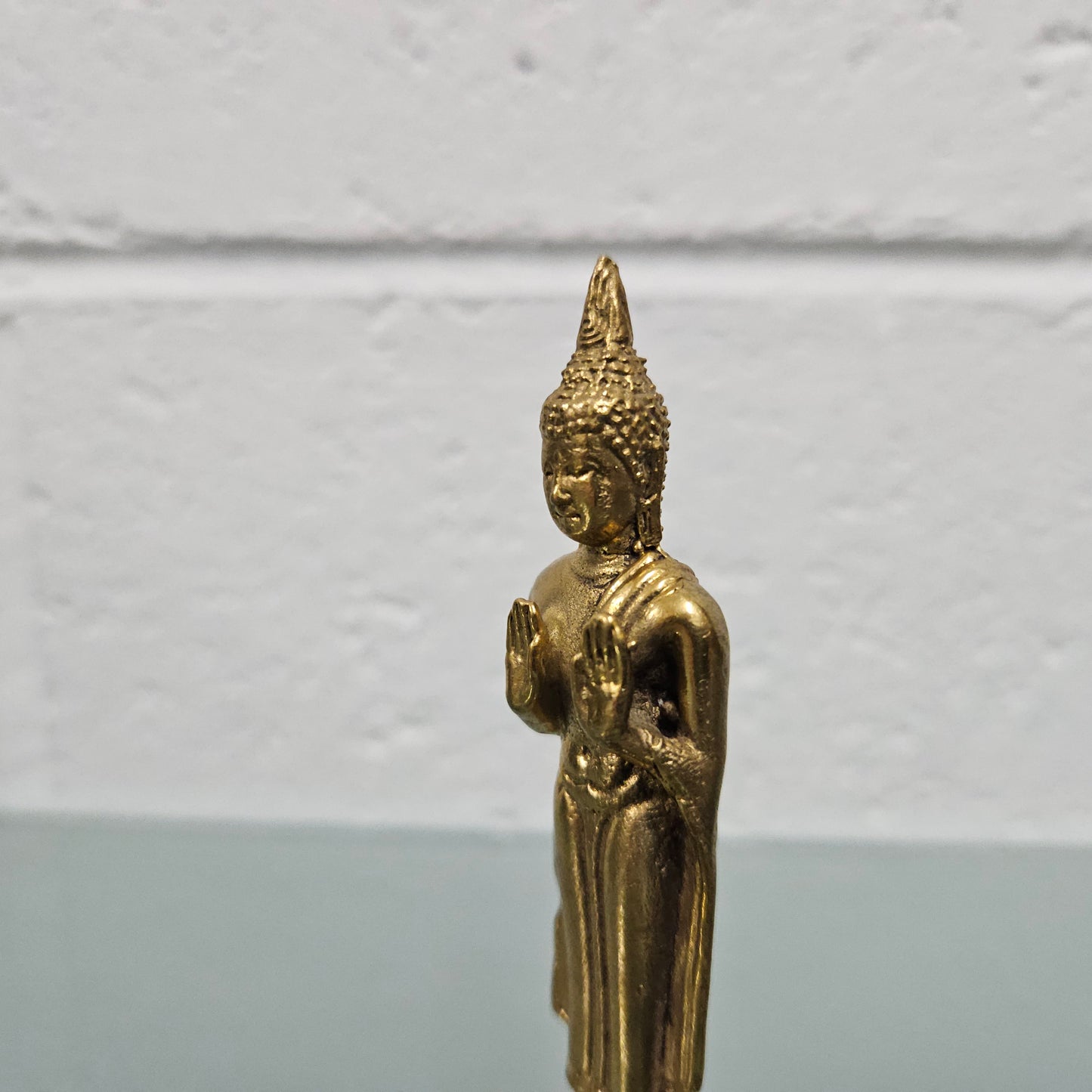 Vintage Gilt Brass Buddha Statue