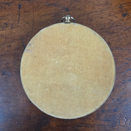 Vintage Gilt Framed Miniature Print With Convex Glass